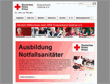 Tablet Screenshot of drk-guestrow.de